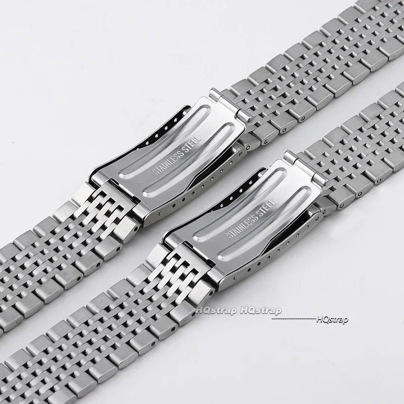 Curved Flat End Stainless Steel Watch Band for Seiko 18mm 20mm 22mm Metal Strap for Rolex Polished Matte Bracelet Wristband Band