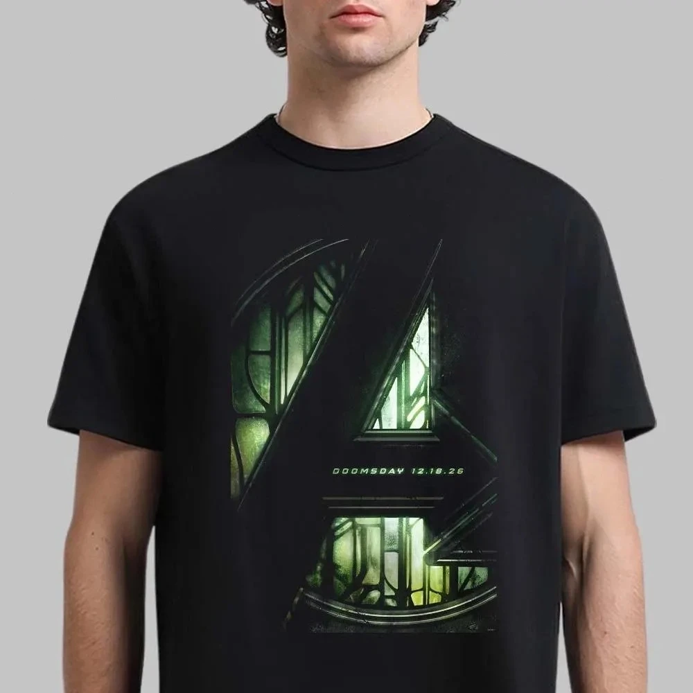 

Футболки с хлопковым принтом и графическим изображением Avengers Doomsday 2026 для мужчин и женщин, уличная модная одежда с короткими рукавами, мужская одежда, топ