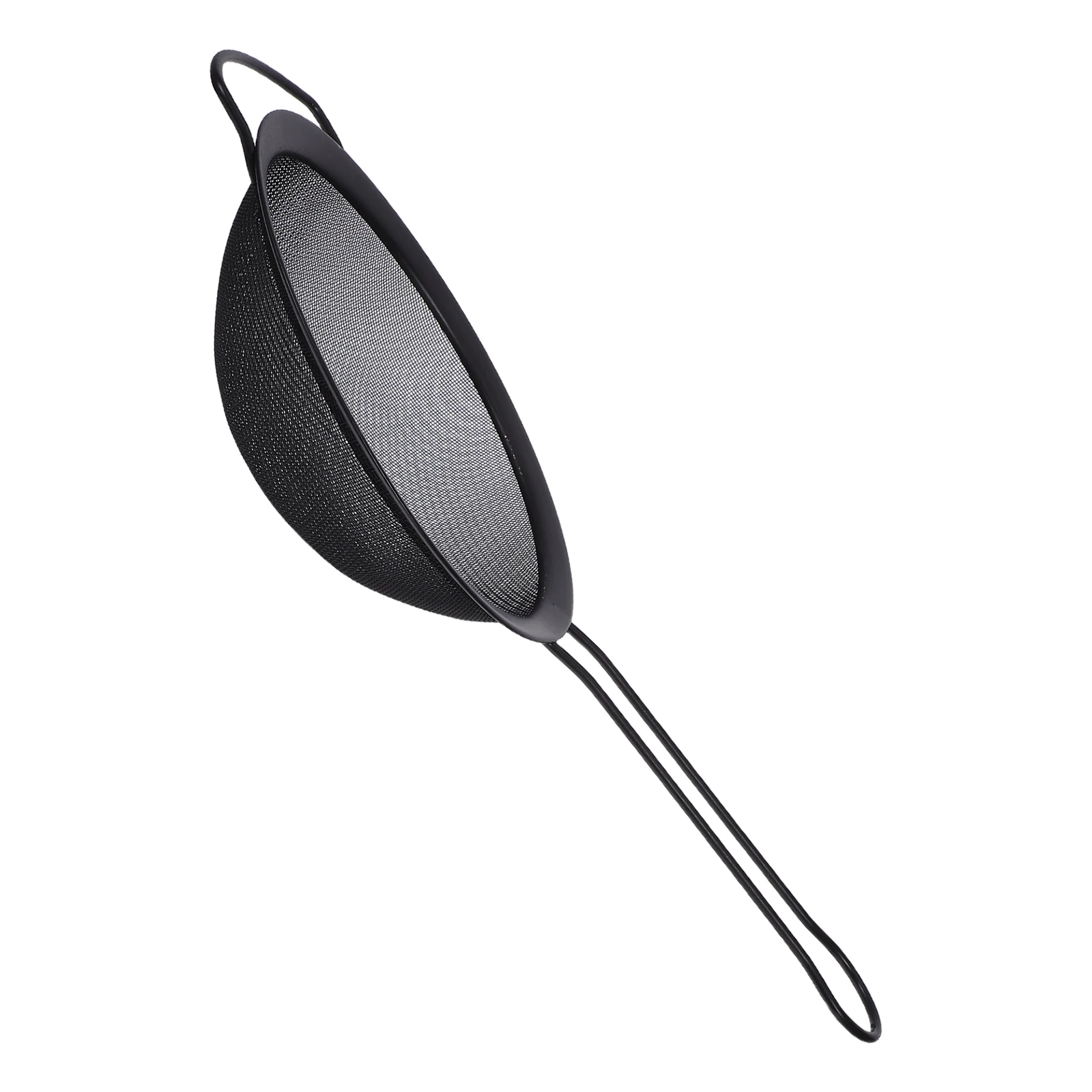 

1pc Stainless Steel Strainer Sieve Rust Resistant Lightweight Kitchen Gadget Household Sieves Mesh Filter For Home (Black)
