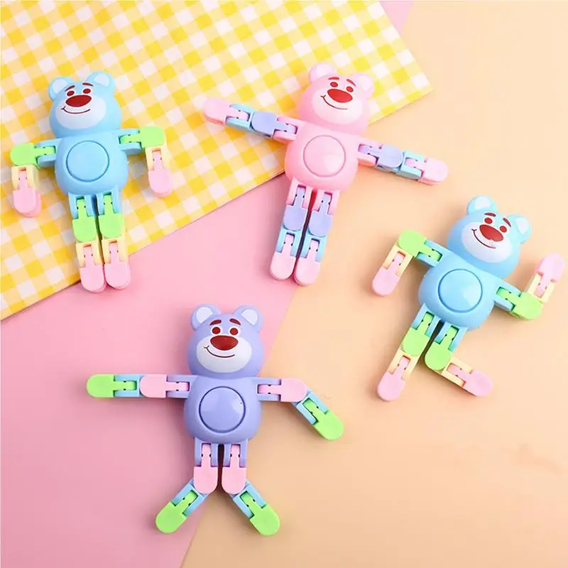 Pequenos brinquedos fidget dos desenhos animados animal corrente brinquedos fidget dedo spinners criativo dedo brinquedos transformáveis alívio do estresse fidget