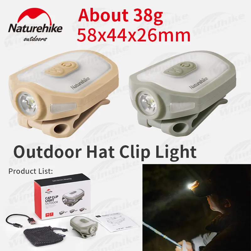 Naturehike Mini Led Light Clamp Lamp Clip on Cap Clothes Backpack Headlight Headlamp Outdoor Fishing Camping Lighting Ultralight