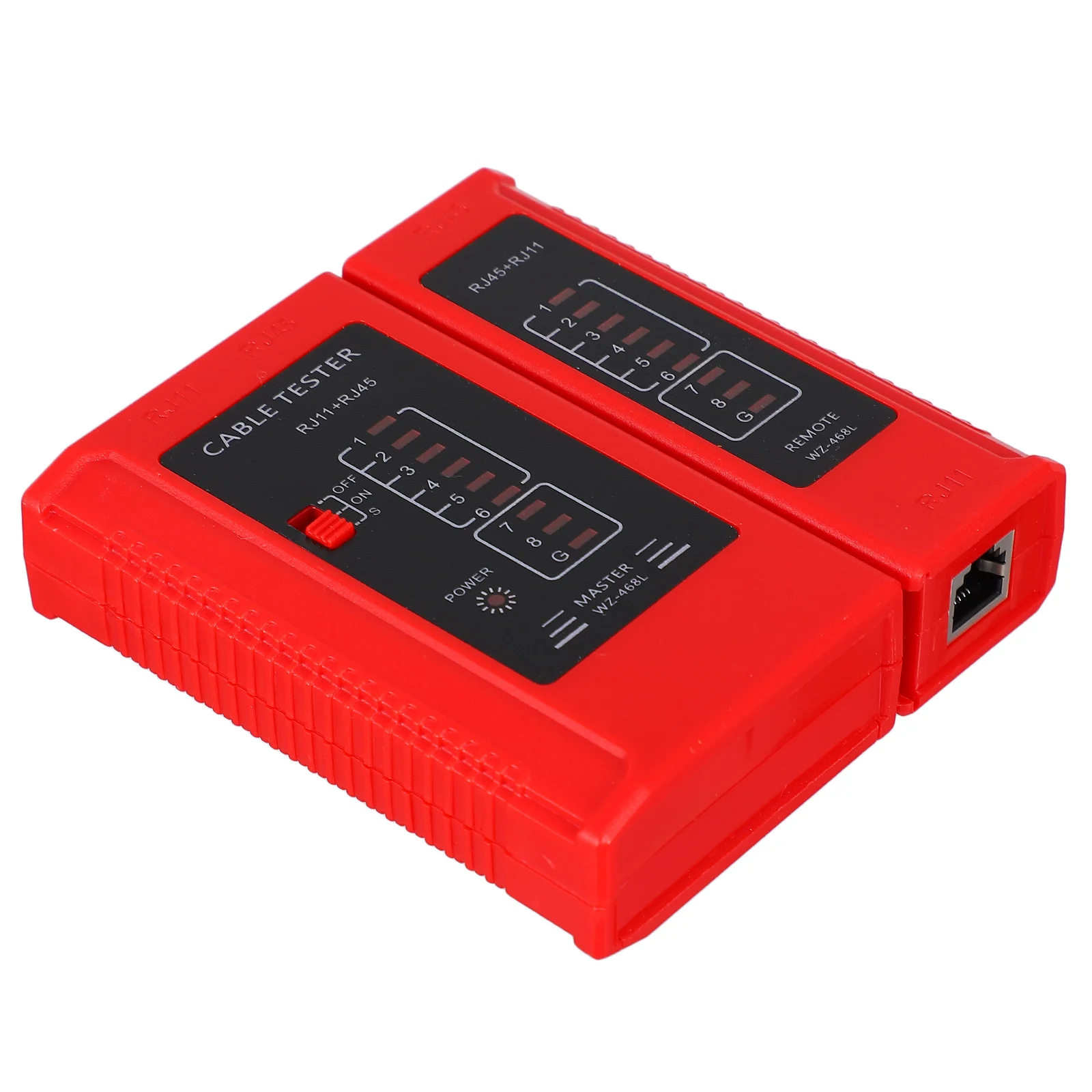 

Network Cable Tester Red Color Ethernet Wire Tracer Tool for Network Line Meter Hard Plastic Port Checking Device