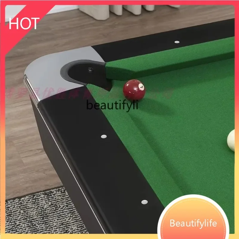 New Light Luxury Pool Table Household Standard American Nine-Ball Billiard Table Green Slabstone a Regional Name for Billiards