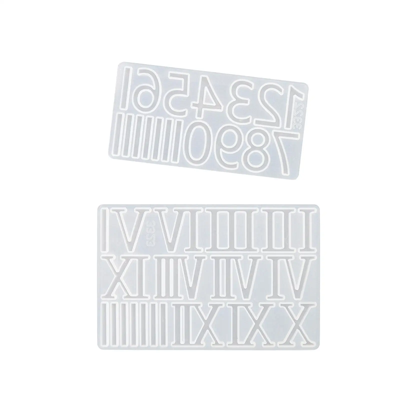 2 Pieces Clock Numerals Resin Roman Numerals Diy Clock Silicone Casting Portable Reusable Practical Craft Tool for Handmade