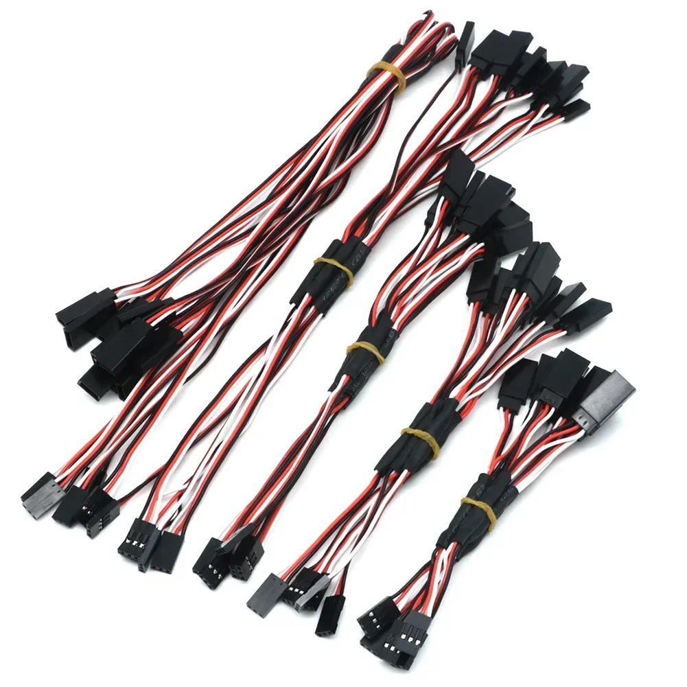 50pcs/lot 100/150/200/300/500mm RC Servo Y Extension Cord Cable Lead Wire For RC Servo JR Futaba RC Airplane Helicopter Car DIY