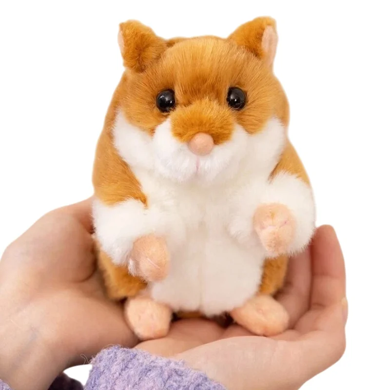 

13cm Simulated Standing Posture Hamster Plush Doll Cute Mini Fluffy Pet Hamster Plush Toy Kids Birthday Gift Xmas Gift