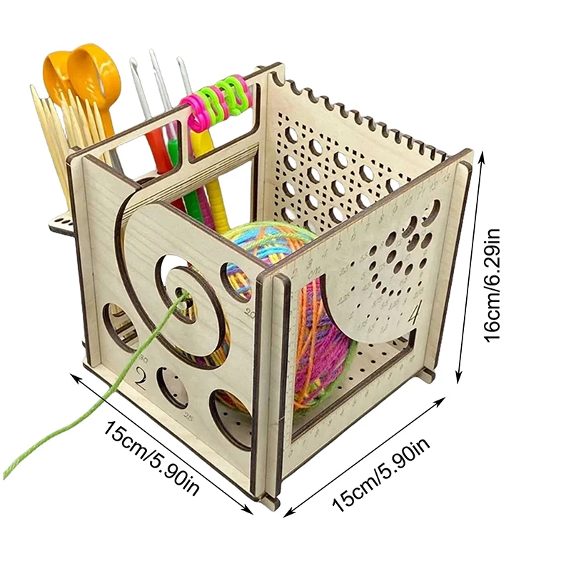 Creatieve Houten Garenkom Gehaakte Organisator Opslag Houder DIY Houten Garen Dispenser Breien Kom Voor Breien Gehaakte Strengen