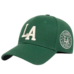 LA letter Baseball cap Casual women's fashion letter embroidered visor with adjustable all-match Cap