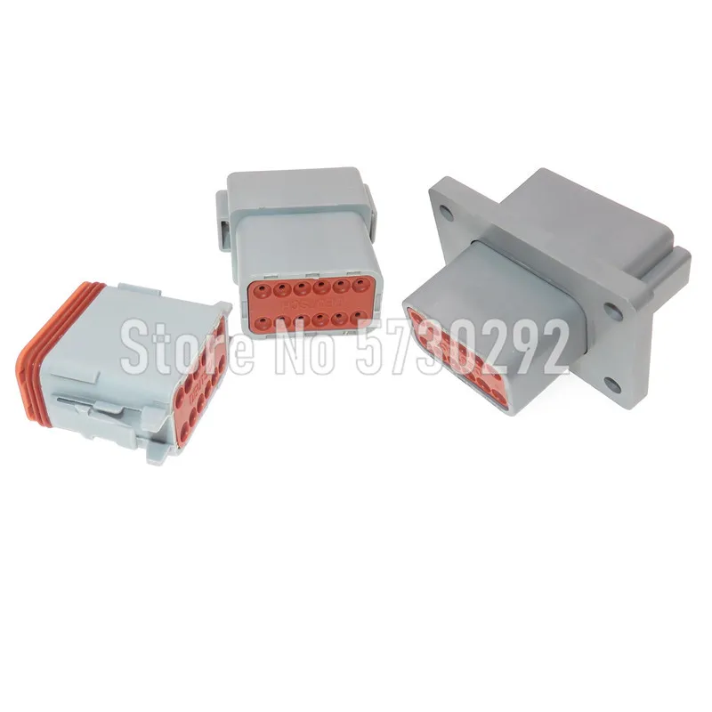 12P DT06-12S DT06-12P DT سلسلة رمادي التوصيل موصل تلقائي مقاوم للماء مقبس الأسلاك الكهربائية الألمانية