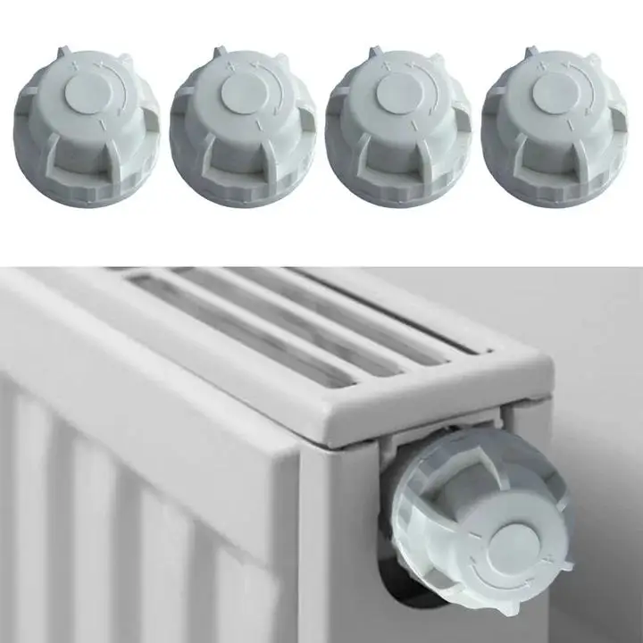 4Pcs Radiator Valve Protection Cap M30*1.5 Thread Thermostatic Manifold Adjusting Cap 34*24mm Water Distributor Regulating Cap