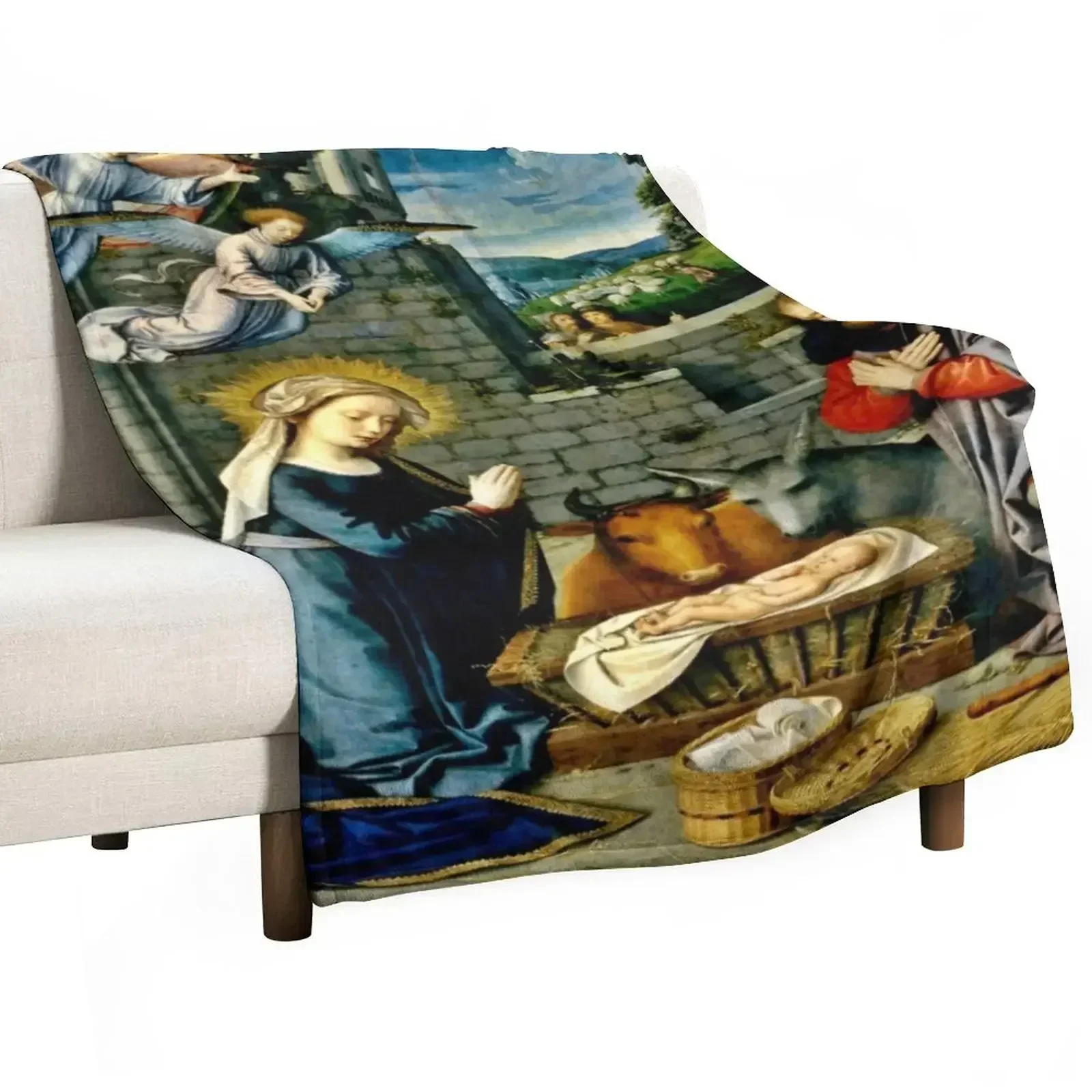 On View at The Met The Nativity with Angels Throw Blanket Quilt Hairys heavy to sleep decorative bed plaid Blankets