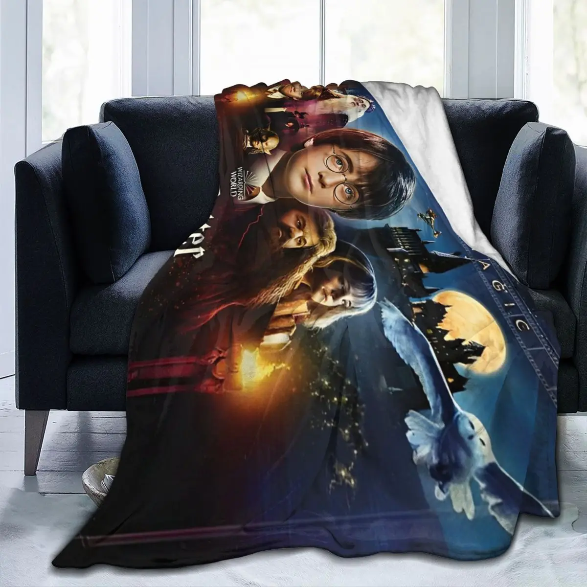 Harries Movie P-Potters Magic Movie Dekens Kwaliteit Warme Zachte Gooi Deken Winter Kinderen Home Decor Grappige Sprei