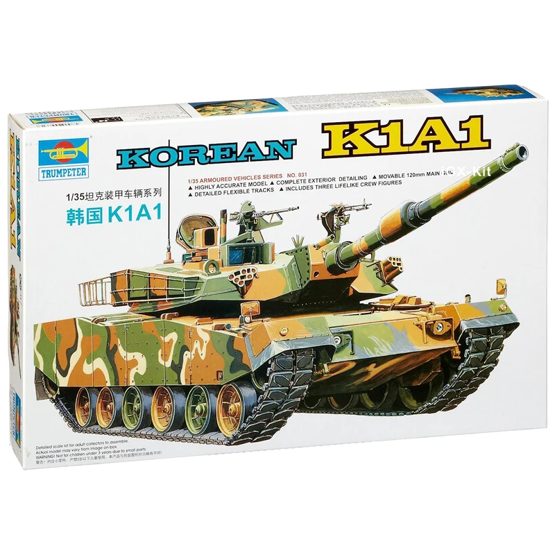 

Trumpeter 00331 1/35 корейский K1A1 MBT главный боевой танк дисплей детская игрушка пластиковая сборка набор для моделирования