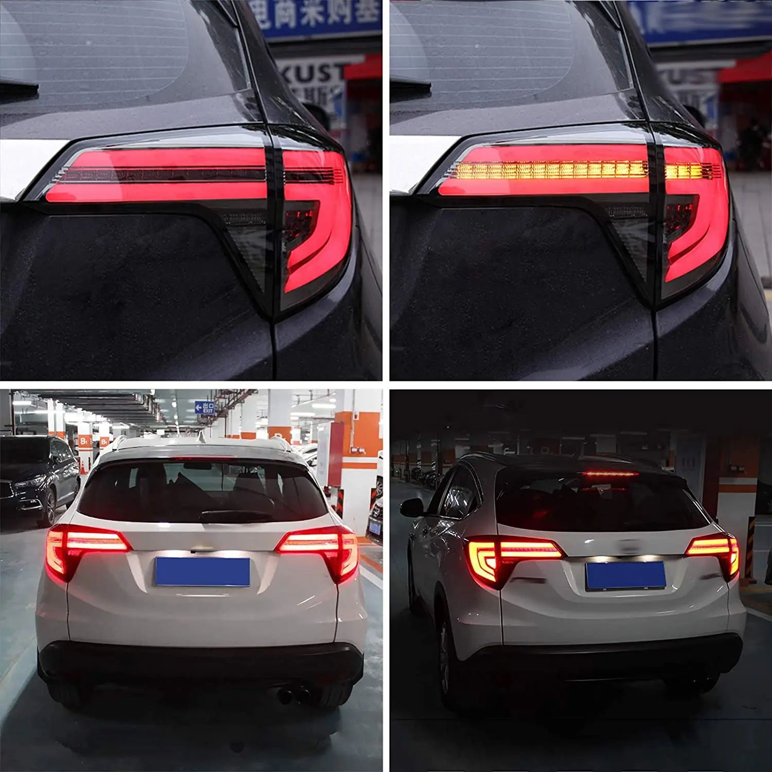 LED Car Taillight for 2014 - 2022 Honda HRV Start-up Sedan Rear Lamps Animation Turn Sequential Signal Tail lights Assembly