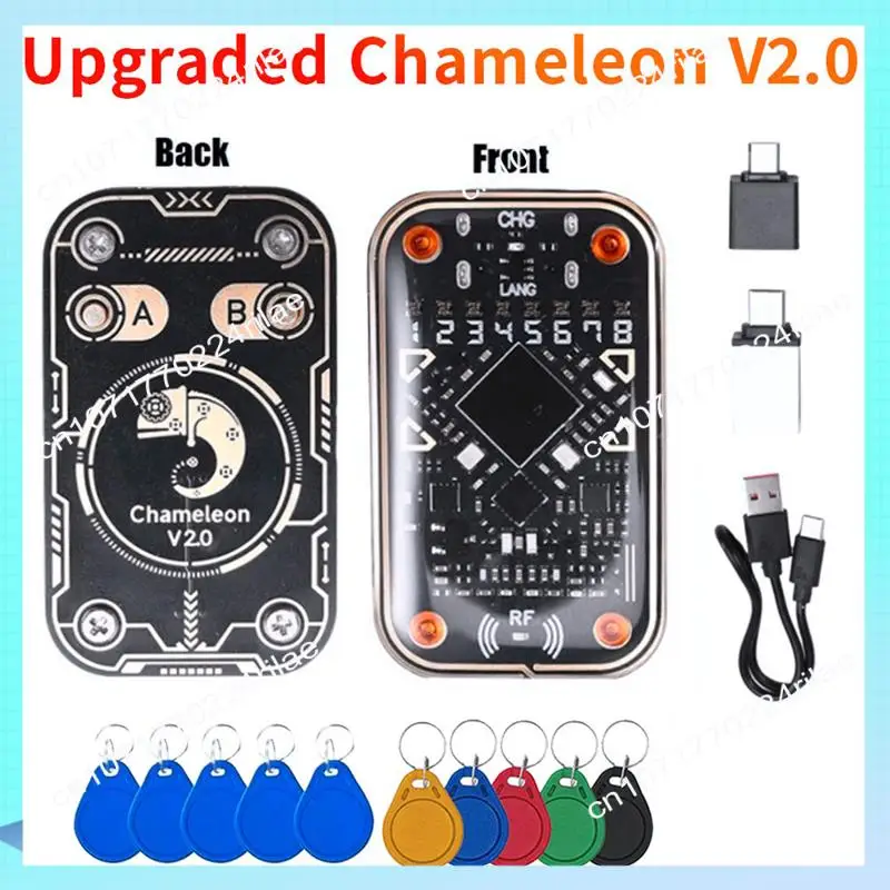 A17Z Chameleon Ultra V2.0 RFID Smart Chip Reader Emulator + 5XCUID/UID Schlüsselbund 125Khz 13,56Mhz Karte Dekodieren NFC Duplikator
