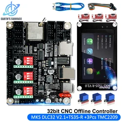 MKS DLC32 V2 32bit Anakart Çevrimdışı Wifi Denetleyici Dokunmatik Ekran MKS TS24-R TS35-R Ekran CNC Lazer Oyma Makinesi için