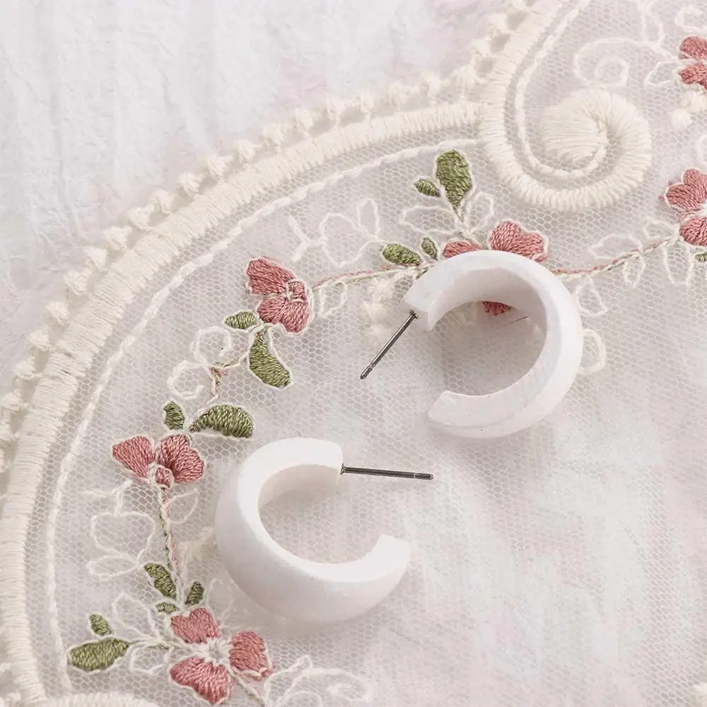 مزاجه شيك القمر C شكل دائرة كبيرة هندسية الإكسسوارات استرخى أقراط مجوهرات الحفلات هوب أقراط