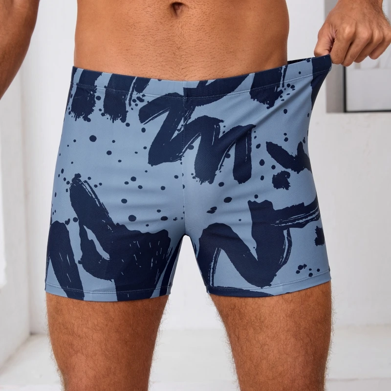 

Мужские быстросохнущие спортивные плавки-брифы с защитой от просвечивания, пляжные шорты для комфортного плавания