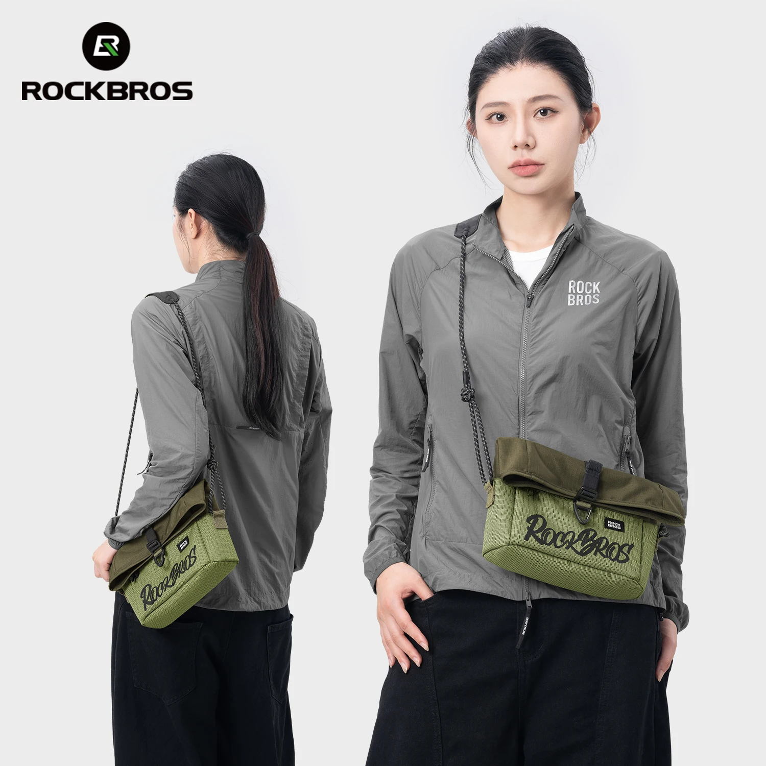 

ROCKBROS Bike Bag 2.8L Expandable Capacity Bicycle Front Bag Multifunctional Lightweight Crossbody Bag Cycling Accessories