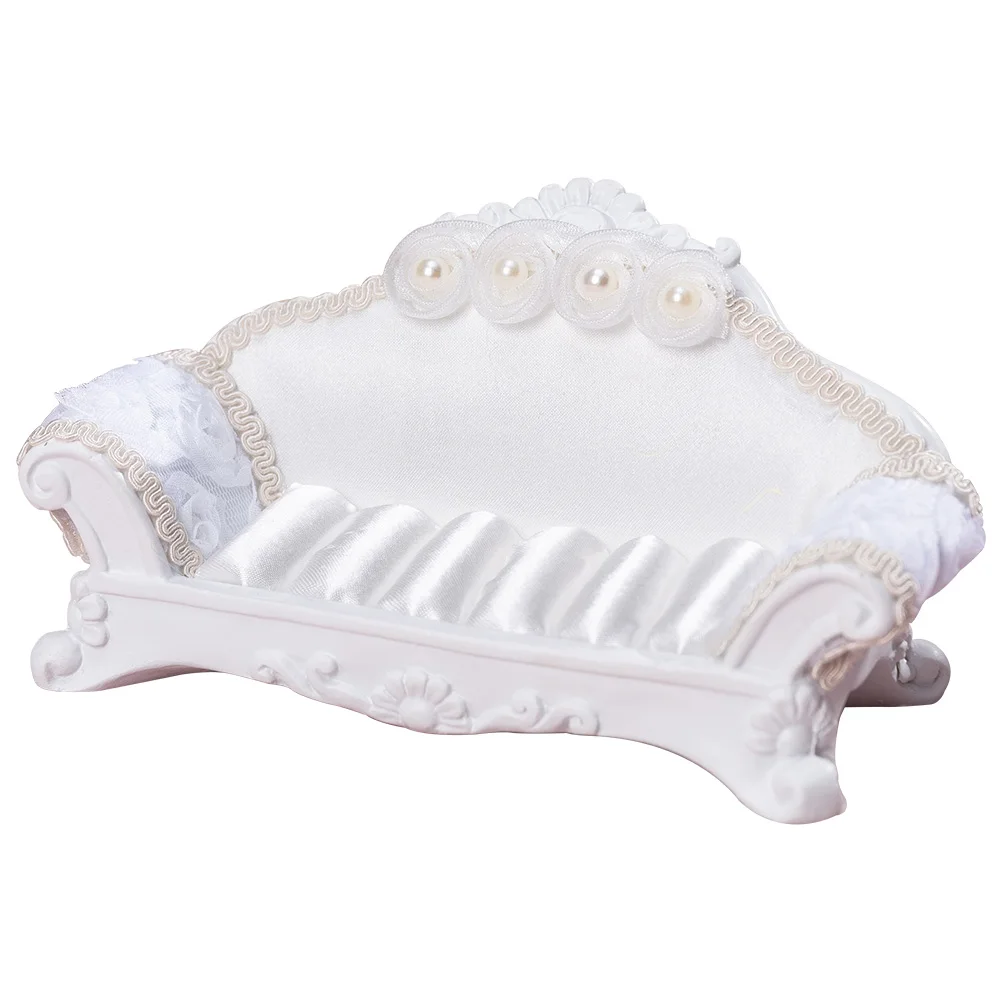 

Elegant White Rings ganizer Jewelry Display Creative Tray Storage Container Adornment Holder Ideal Gift Vintage Style