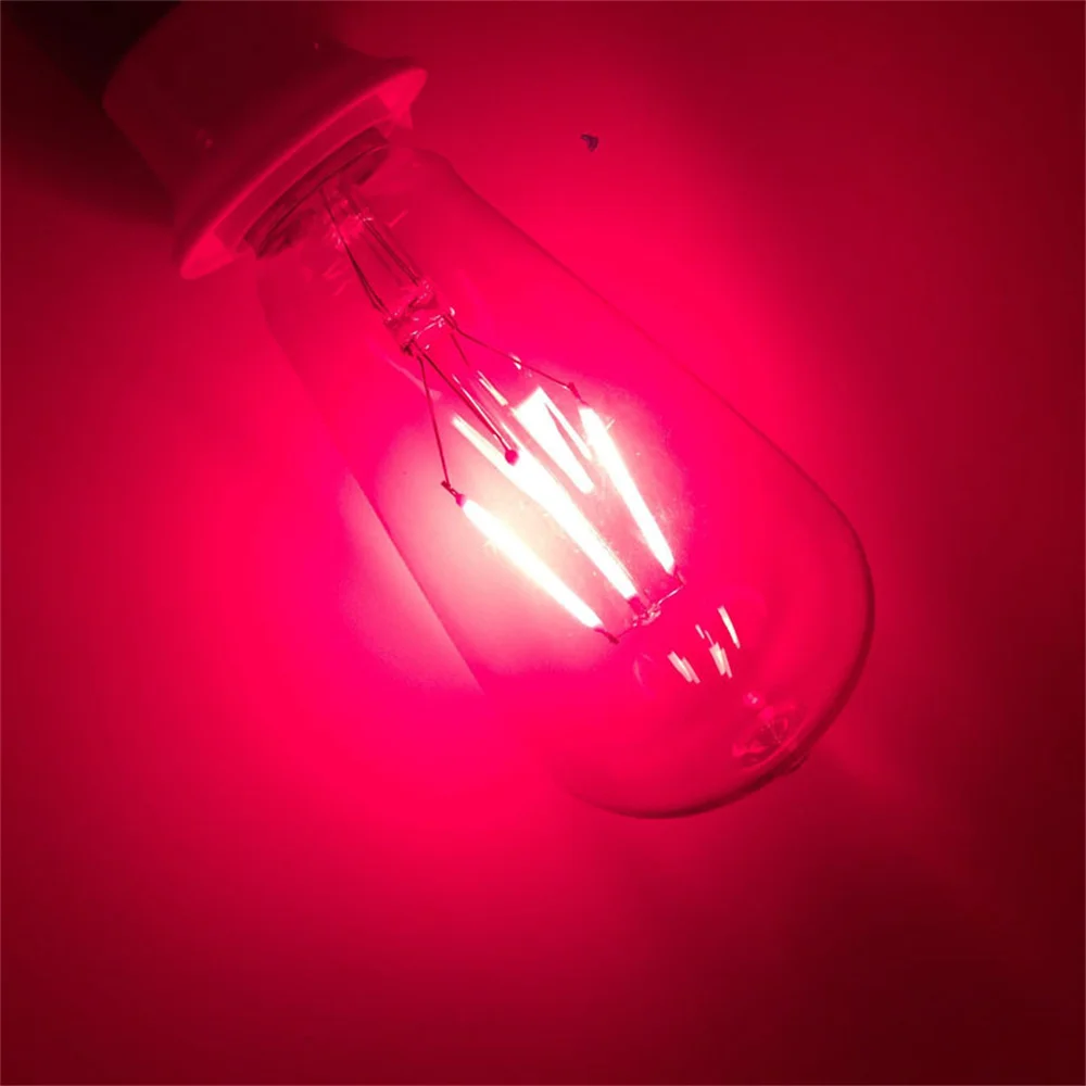 4pcs/lot pink blue Green Red Warm Color ST64 4W Led Filament Light COB Edison Retro Bulbs Dect for home bar Ampoule Lampara 220V
