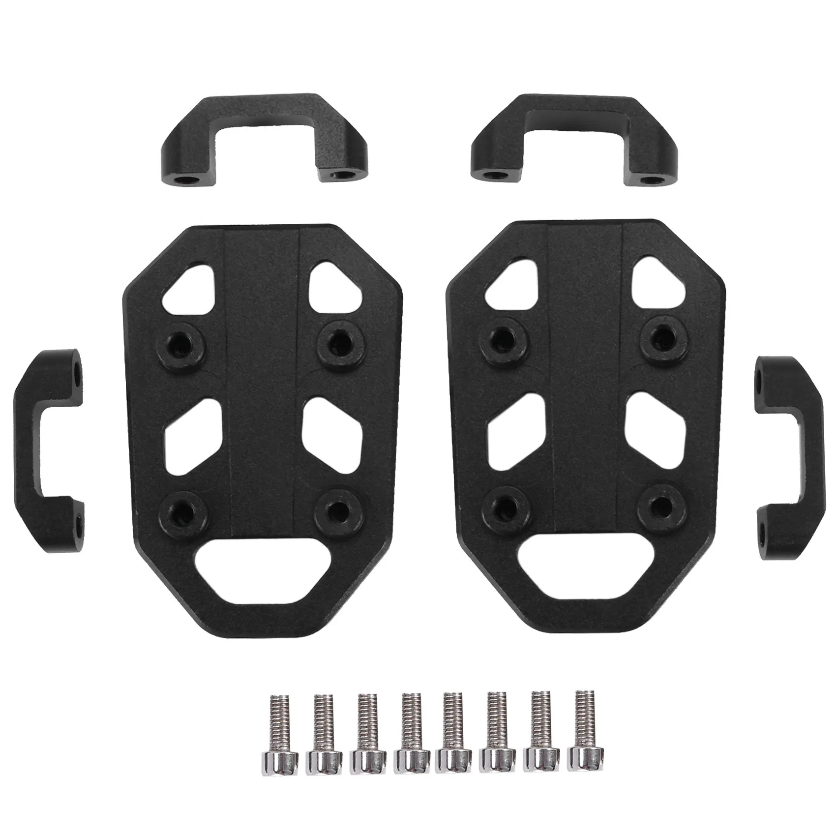 Motorcycle Pedals, CNC Aluminum Alloy Pedals for Wide Motorcycle Footrest Fit for CB650R 2019-2020 Black