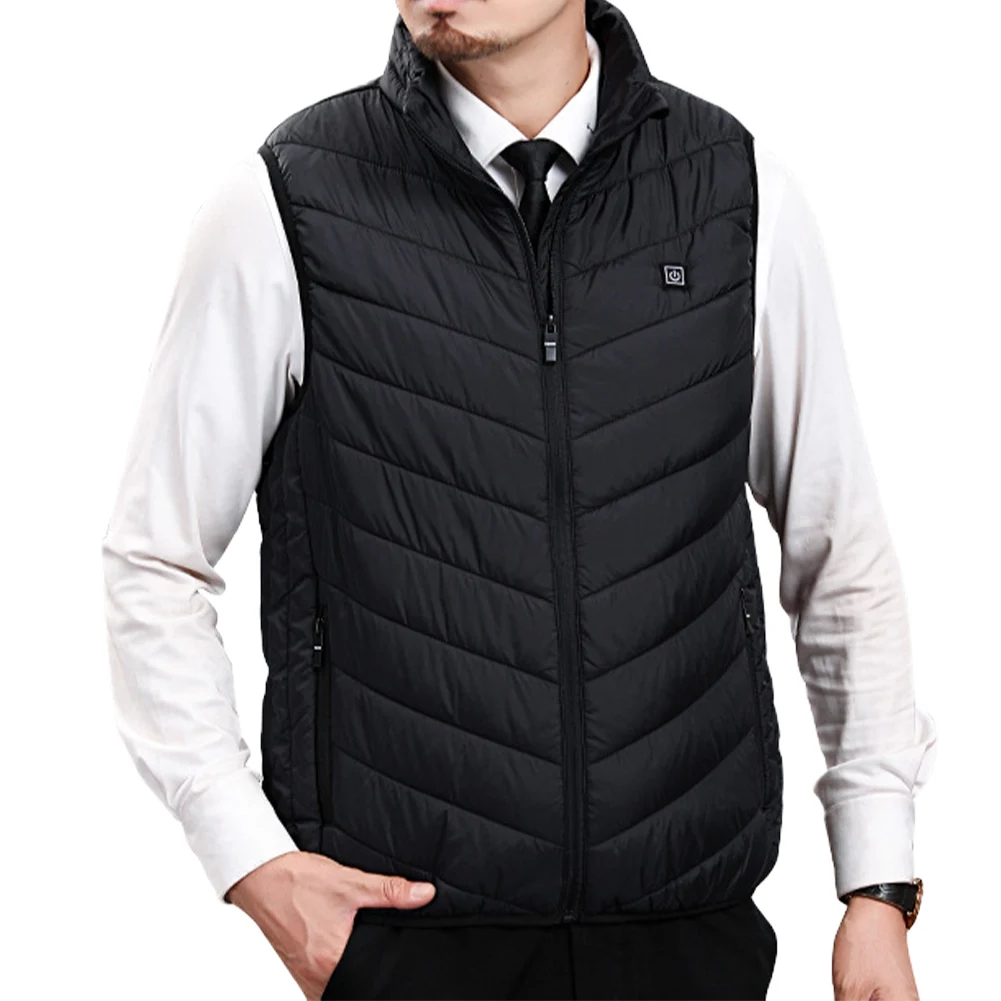 Men Women USB Heated Vest 9 Zone Smart Heating Jacket Power Bank Not Included Electric Warm Vest for Winter Hunting