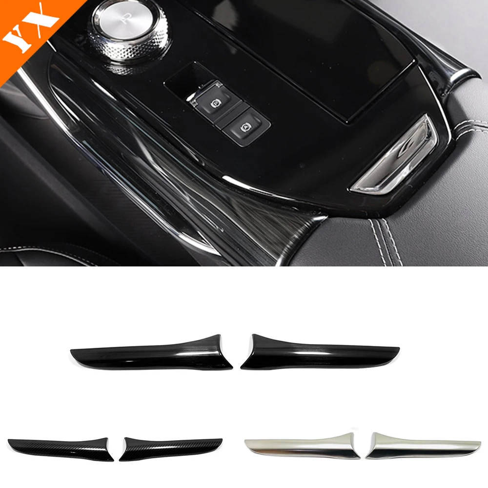 Stainless Carbon Black Silver Trim 2020-2022 Car Gear Shift Panel Strip Garnish Sticker Cover For Haval H6 3th Gen Accessories