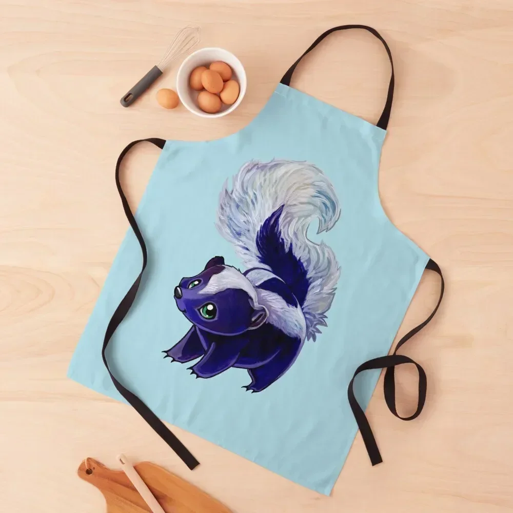 

Purple skunk Apron Dress Trim Cloth Apron