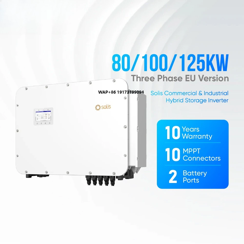 Solis S6-EH3P(80-125)K10-NV-YD-H Hybrid Inverter 80kw  100kw 125kw Three Phase Industrial Storage Inverter Wifi Module
