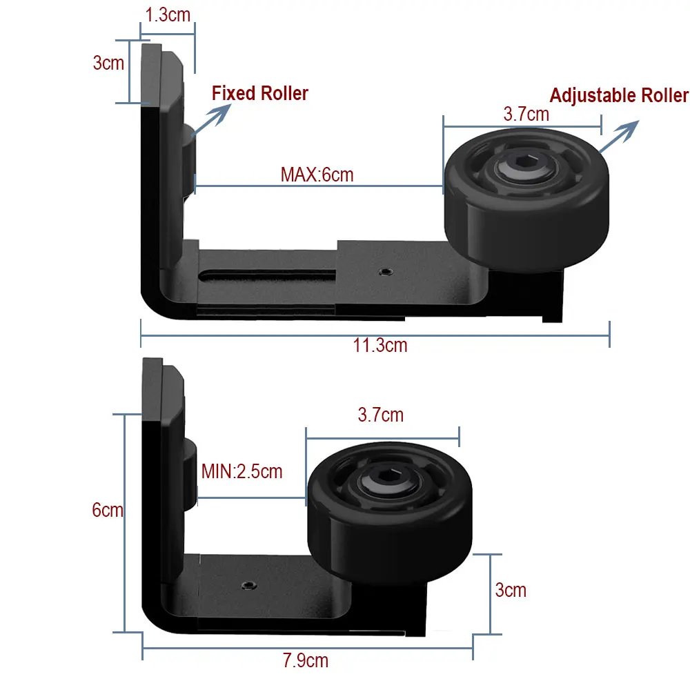 Panduan lantai pintu gudang, panduan pintu gudang geser yang dapat disesuaikan, panduan pintu pasang dinding, gaya Upgrade, lebar dapat disesuaikan