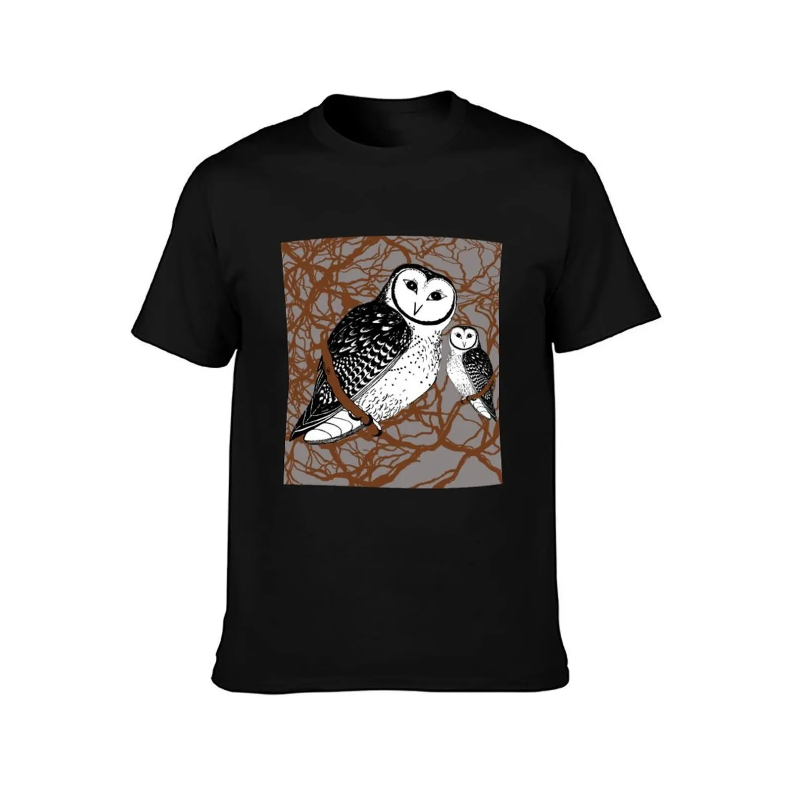 Pair of Tasmanian Masked Owls - Endangered T-Shirt Casual Daily Graphic Tee T-Shirt