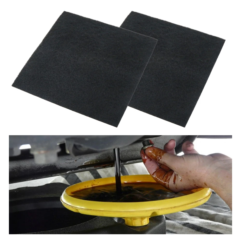 

22'' Oil Drain Splash Pad, 2 Pcs No Splatter Pad Square Pad for Car Changing Oil Transmission Drain Pan