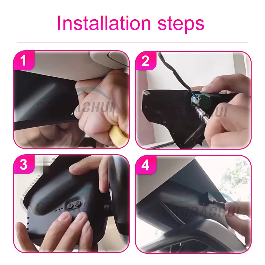 قم بتوصيل وتشغيل كاميرا داش لسيارة Ford Territory 2019-2022، UHD 4K 2160P Dashcam، جهاز تسجيل فيديو رقمي للسيارة مناسب أصلي مع التحكم في تطبيق WIFI