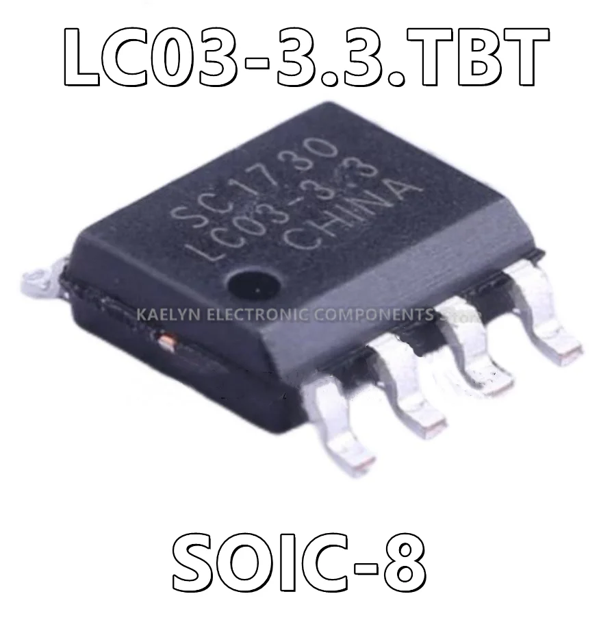10Pcs/lot LC03-3.3.TBT LC03-3.3 18V Clamp 100A (8/20µs) Ipp Tvs Diode Surface Mount 8-SOIC
