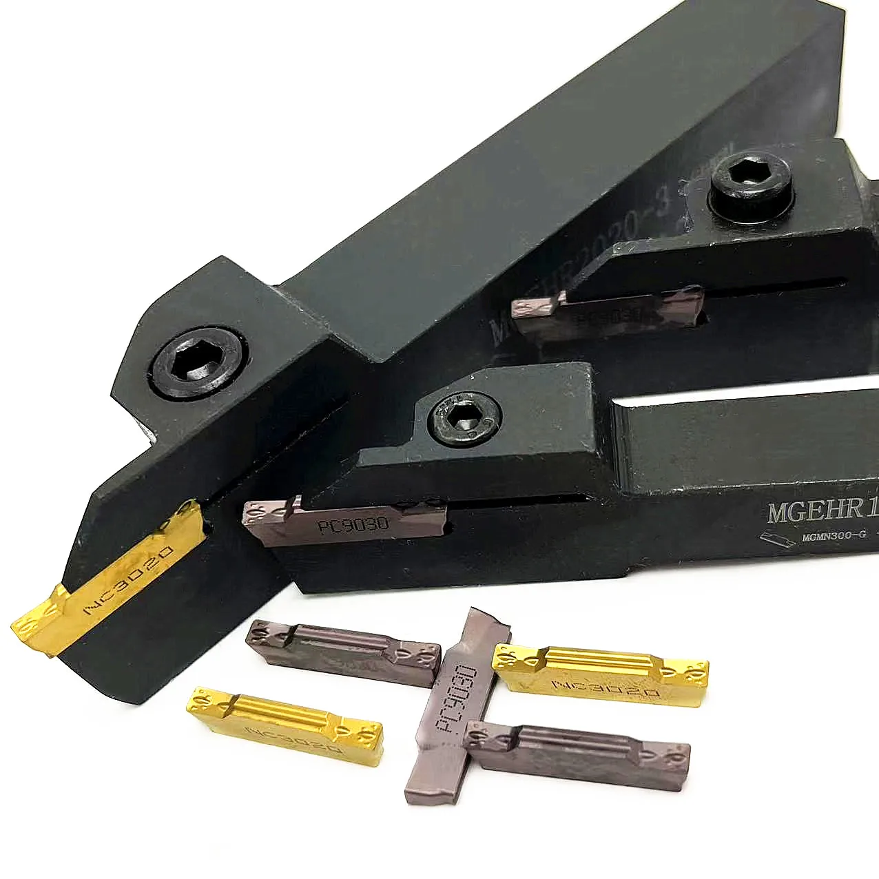 Suporte externo da ferramenta do sulco, placa de despedida, inserções do carboneto, MGEHR1212-3, MGEHR1616-3, MGEHR2020-3, MGMN300, PC9030, alta qualidade