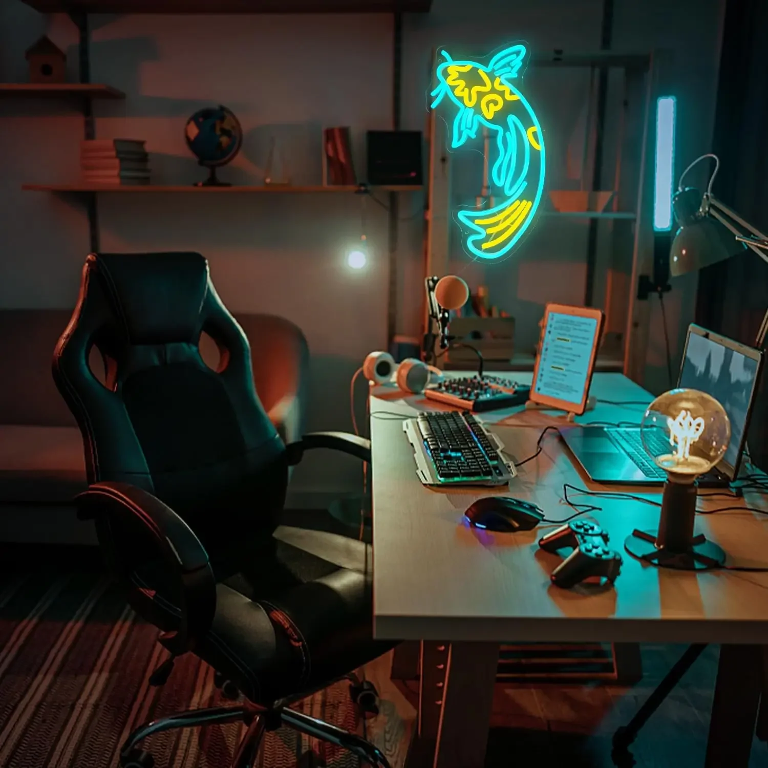 LED Karpfen Neonlicht Zeichen Acryl Neon Zeichen USB Dimmer Schalter für Zuhause Schlafzimmer Wohnzimmer Shop Shop Pub Wand Kunst Dekor