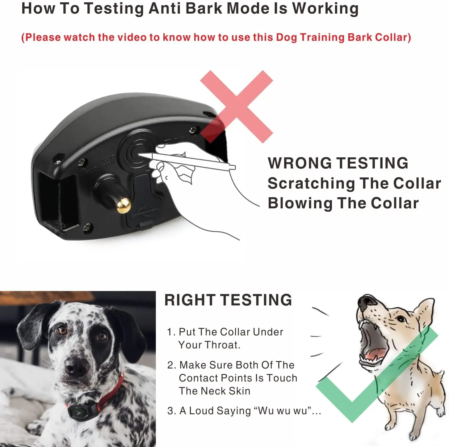 Hond Opleiding Kraag Afstandsbediening Elektrische Schok Automatische Anti-Schors Kraag W/3 Training Modes Piep Trillingen Shock waterdicht