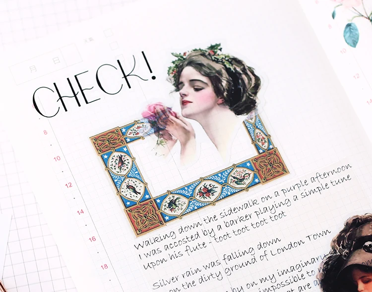 16pcs Retro photo frame Kids Fun Paper Stickers Homemade Bookkeeping Decals on Laptop / Decorative scrapbooking / DIY