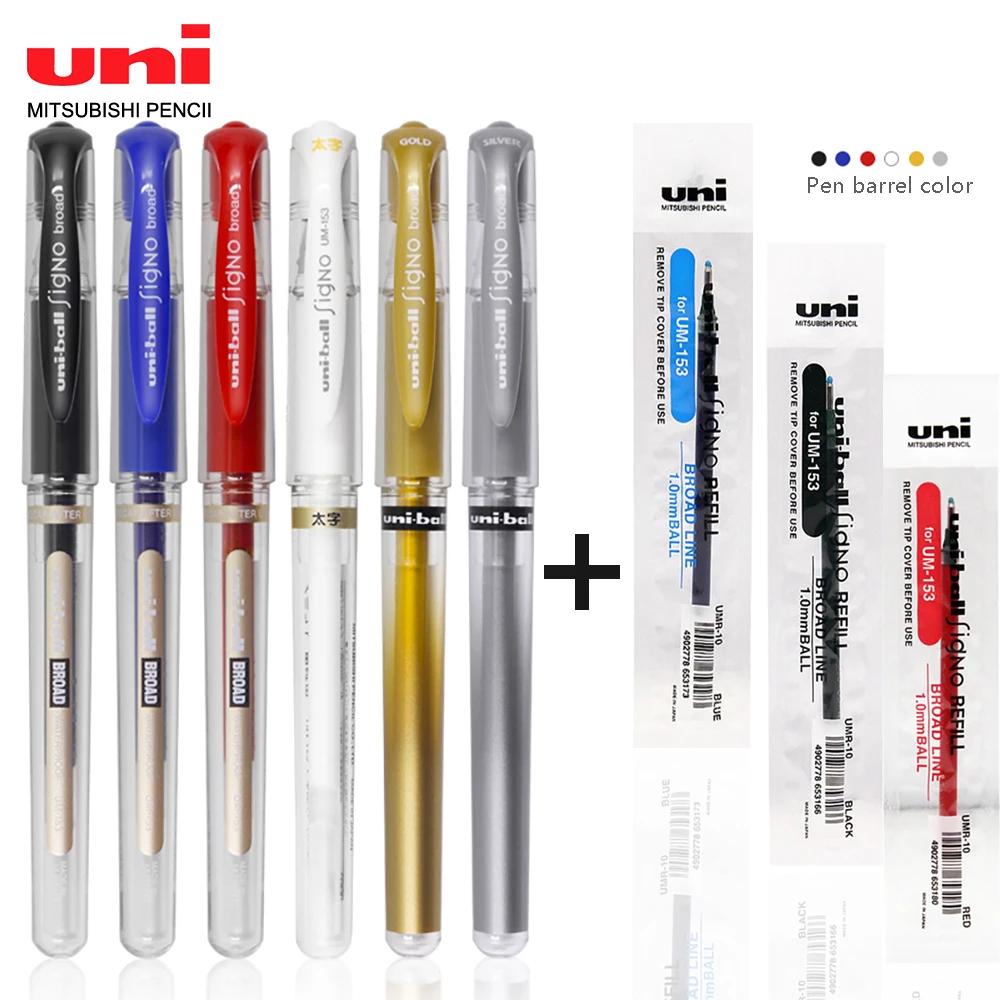 

Japan Uni UM-153 Waterproof Shorthand Gel Pen 1.0mm Ballpoint Pen Business Office Stationery Pen and Refill Gel Ink Pen