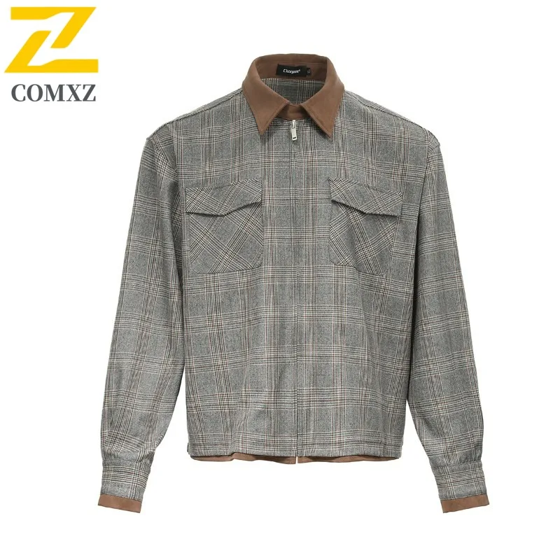 

COMXZ Мужская одежда Куртки 2025 Классический минималистичный дизайн Досуг Американский офис Путешествия Ветровка Куртка Ежедневное удобное пальто для прогулок