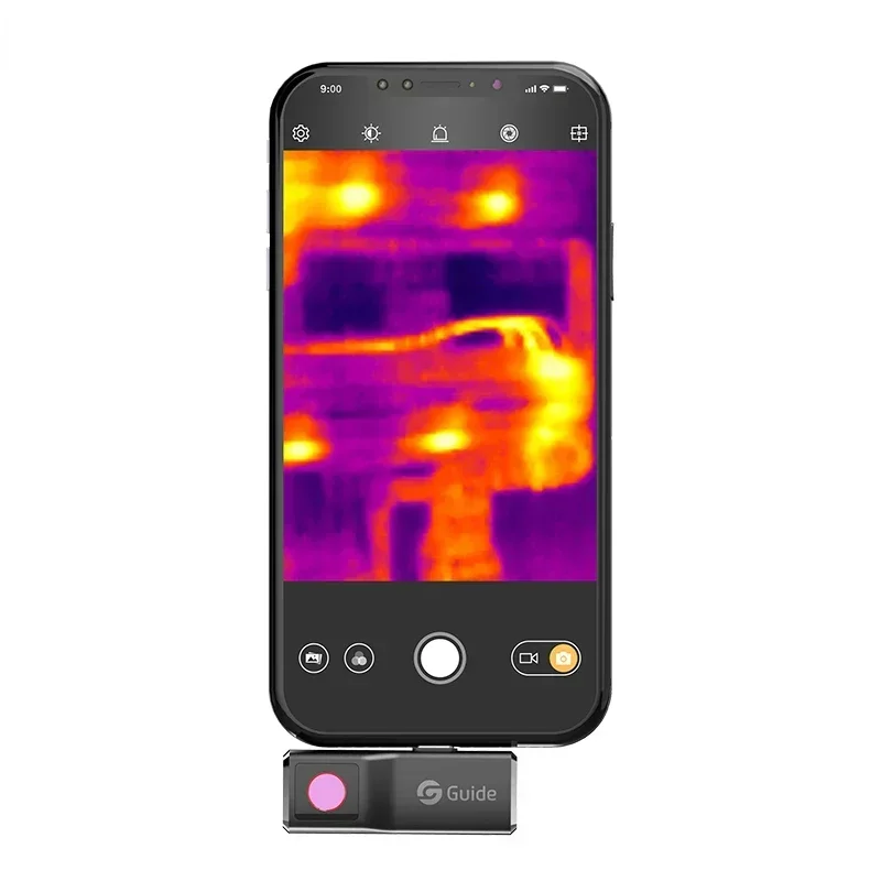 Guide Mobir Air Thermal Imaging Camera for IPhone & Android Phone Infrared Thermal Imager Inspection Repair Thermographic Camera