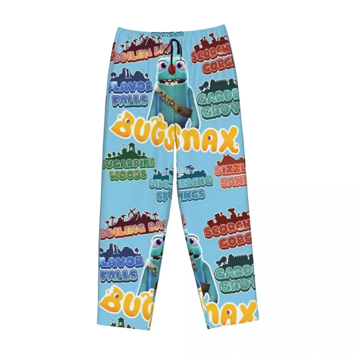 

Пижамные брюки для женщин Custom Bugsnax Locations Fan Art Pack Black Kinda Bug с карманами, для отдыха и сна