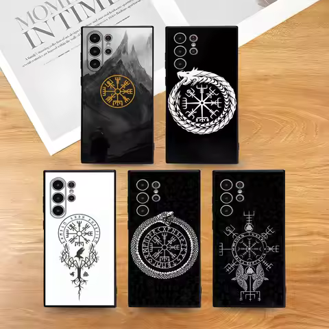 Luxury V-vikingS logo Phone Case for Samsung S series s21 s22 s23 s24 s25 FE Plus Ultra TPU Soft to Skin-friendly case