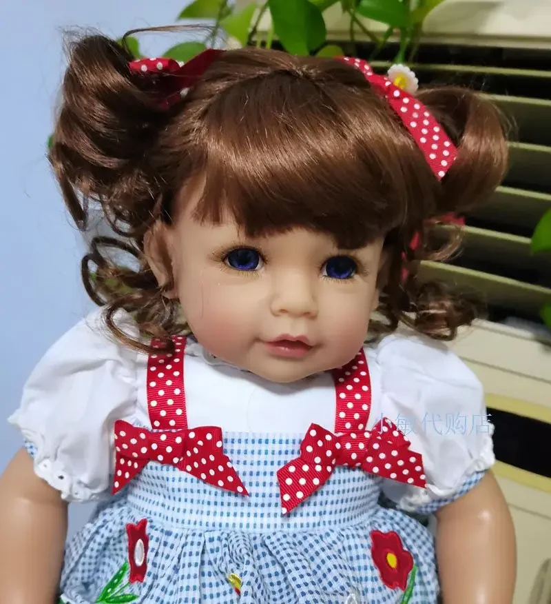 

NPK 20Inch Toddler Girl Doll Wig Hair Lifelike Newborn Baby Soft Body Real Life BeBe Gifts for Children