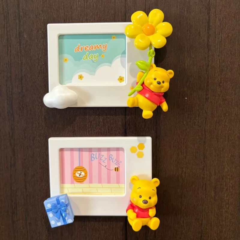ใหม่อย่างเป็นทางการความถูกต้อง MINISO หมีพูห์ Polaroid Series กล่องตาบอดรูป Piglet ตู้เย็นแม่เหล็ก Eeyore กรอบรูปของขวัญ