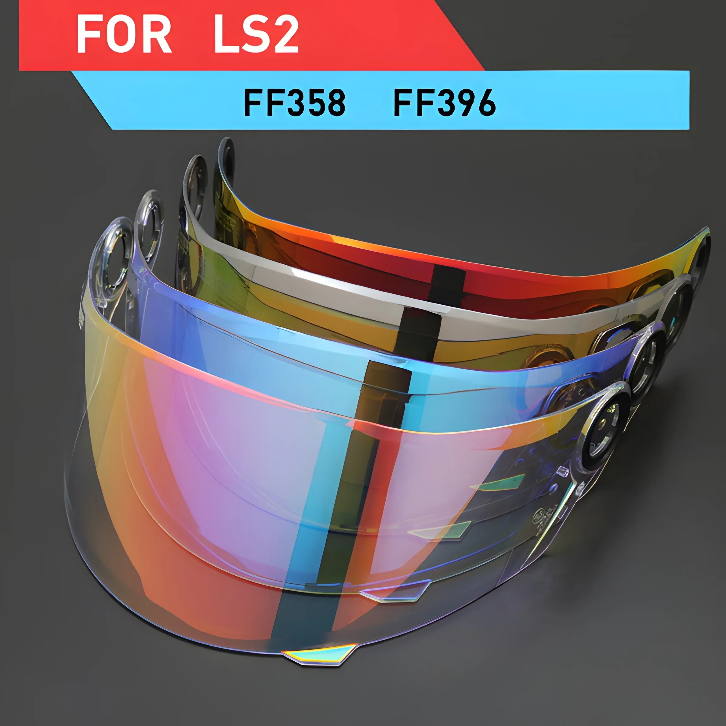 LS2 FF358 Full Face Motorcycle Helmet Visor Multi-coloroptional Lens Suitable for LS2 FF396 FF392