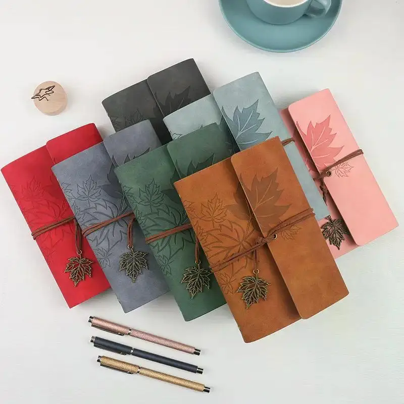 A7 Travelers Vintage Notebook PU Leather Blank Kraft Diary Note Book Journal Sketchbook Stationery School Office Supplies