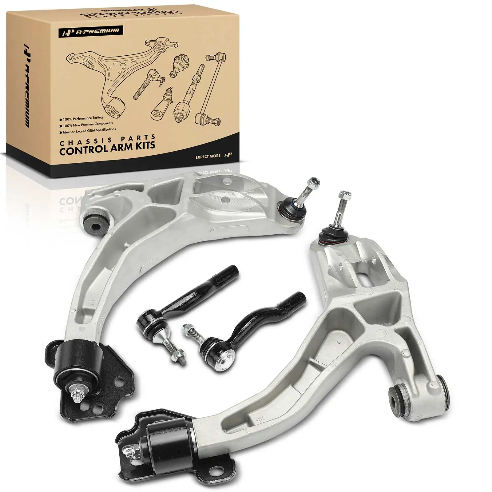 A-Premium 2x Front Control Arm & Ball Joint Assembly Tie Rod End for Ford Crown Victoria 2003-2006 Lincoln Town Car 2003-2006