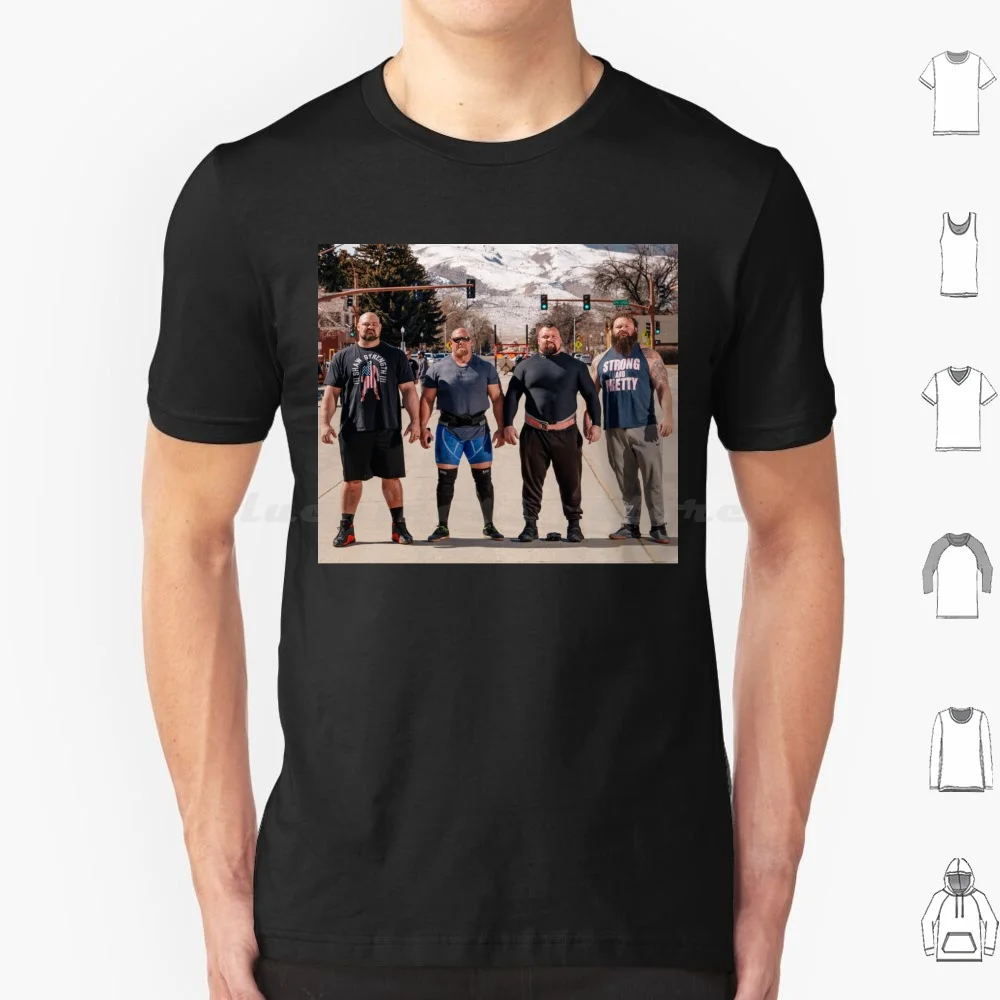 Strongest Men In History-Brian Shaw , Eddie Hall , Robert Oberst T Shirt Cotton Men Women DIY Print Strongman Stoltman